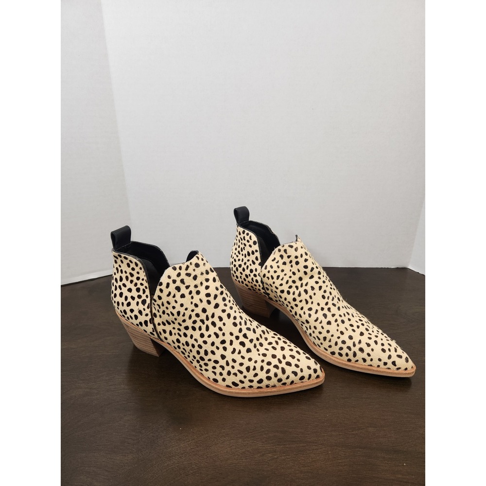 Dolce Vita Leopard Print Ankle Booties Pointed Toe‎ Western Style Size 7.5